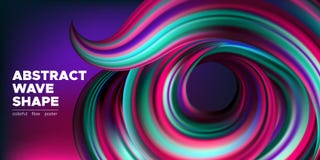 Manifesto di Art Brush Painted Abstract Wave illustrazione di stock Manifesto di Art Brush Painted Abstract Wave illustrazione di stock