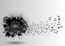Manifesto di lerciume di musica con la volata delle note e dell'altoparlante Immagini Stock Manifesto di lerciume di musica con la volata delle note e dell'altoparlante Immagini Stock