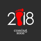 Manifesto di vettore del passo da 2018 nuovi anni royalty illustrazione gratis Manifesto di vettore del passo da 2018 nuovi anni royalty illustrazione gratis