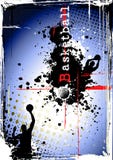 Manifesto sporco di pallacanestro royalty illustrazione gratis Manifesto sporco di pallacanestro royalty illustrazione gratis