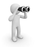 Mann 3d mit Binokeln lizenzfreie abbildung Mann 3d mit Binokeln lizenzfreie abbildung