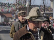 Mann, der Klarinette in der Band spielt stockbild Mann, der Klarinette in der Band spielt stockbild