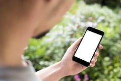 Mann, der mobilen Smartphone verwendet stockfotos Mann, der mobilen Smartphone verwendet stockfotos