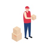 Mann mit Kasten lizenzfreie abbildung Mann mit Kasten lizenzfreie abbildung