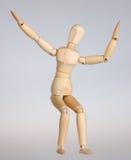 Mannequin en bois heureux Photographie stock Mannequin en bois heureux Photographie stock