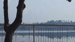 Mannweg-Seepromenade Schattenbilder stock footage Mannweg-Seepromenade Schattenbilder stock footage