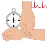 Mano che cattura impulso e ekg royalty illustrazione gratis Mano che cattura impulso e ekg royalty illustrazione gratis