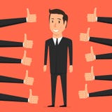 Mano con il pollice in su Persona di approvazione illustrazione di stock Mano con il pollice in su Persona di approvazione illustrazione di stock