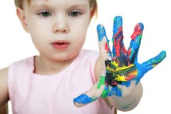 Mano del niño coloreado Mano del niño coloreado