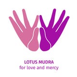 Mano dell'elemento nel loto di mudra di yoga per amore Illustrazione per uno studio di yoga, stazione termale, cartoline, ricordi royalty illustrazione gratis Mano dell'elemento nel loto di mudra di yoga per amore Illustrazione per uno studio di yoga, stazione termale, cartoline, ricordi royalty illustrazione gratis