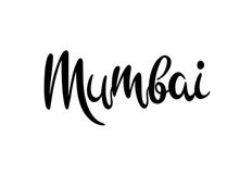 Mano dibujada poniendo letras al texto Bombay stock de ilustración Mano dibujada poniendo letras al texto Bombay stock de ilustración