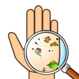Mano sporca illustrazione vettoriale Mano sporca illustrazione vettoriale