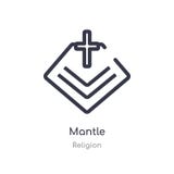 mantle outline icon. isolated line vector illustration from religion collection. editable thin stroke mantle icon on white stock illustration mantle outline icon. isolated line vector illustration from religion collection. editable thin stroke mantle icon on white stock illustration