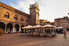 Mantova, Italy, Piazza Erbe. Italian restaurant Royalty Free Stock Image Mantova, Italy, Piazza Erbe. Italian restaurant Royalty Free Stock Image