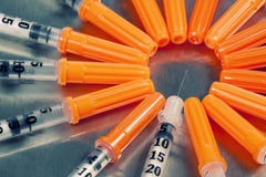 Many Medical Syringes Stock Images
