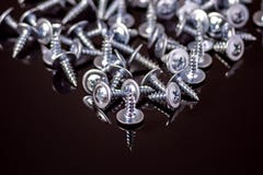 Many metal self-tapping screws. stock images Many metal self-tapping screws. stock images