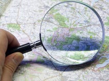 Map And Magnifying Glas Royalty Free Stock Photos Map And Magnifying Glas Royalty Free Stock Photos