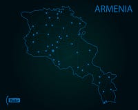 Map of Armenia. Vector illustration. World map vector illustration Map of Armenia. Vector illustration. World map vector illustration