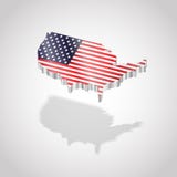 Map and flag of USA royalty free illustration Map and flag of USA royalty free illustration
