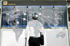 Map of flight routes airplanes network use for global travel Royalty Free Stock Photo Map of flight routes airplanes network use for global travel Royalty Free Stock Photo