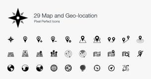 29 Map and Geo-location Pixel Perfect Icons