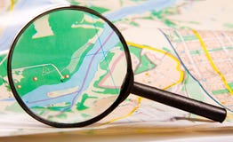 Map through glass stock photo Map through glass stock photo