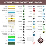 Map icon legend symbol sign toolkit element vector illustration Map icon legend symbol sign toolkit element vector illustration
