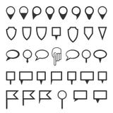 Map Location Pointer Icon Set. Navigation Logo Template. Vector Royalty Free Stock Images Map Location Pointer Icon Set. Navigation Logo Template. Vector Royalty Free Stock Images