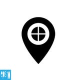 Map pointer plus sign, icon - vector illustration royalty free illustration Map pointer plus sign, icon - vector illustration royalty free illustration