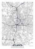 Mapa Atlanta, diseño de la ciudad del cartel del vector del viaje libre illustration Mapa Atlanta, diseño de la ciudad del cartel del vector del viaje libre illustration