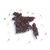 Mapa Bangladesh de la forma del grupo de la gente libre illustration Mapa Bangladesh de la forma del grupo de la gente libre illustration