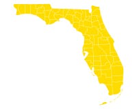  Mapa de florida ilustração stock