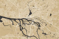 Mapa de la ciudad de Hamburgo, Alemania imagen de archivo libre de regalías Mapa de la ciudad de Hamburgo, Alemania imagen de archivo libre de regalías