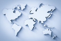  Mapa do mundo branco ilustração do vetor