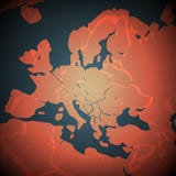 Mapa do sumário de África e de Europa Fundo do vetor Cartão futurista do estilo Imagem de Stock Royalty Free Mapa do sumário de África e de Europa Fundo do vetor Cartão futurista do estilo Imagem de Stock Royalty Free