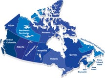 Mapa do vetor de Canadá Imagem de Stock Mapa do vetor de Canadá Imagem de Stock