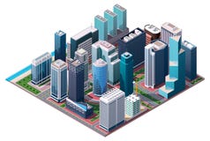 Mapa isométrico do centro da cidade do vetor ilustração do vetor Mapa isométrico do centro da cidade do vetor ilustração do vetor