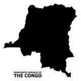 Mapa plano del vector de República Democrática del Congo con el subtítulo libre illustration Mapa plano del vector de República Democrática del Congo con el subtítulo libre illustration