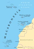Mapa político de Macaronesia ilustración del vector Mapa político de Macaronesia ilustración del vector