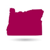 Mapa U S stan Oregon na białym tle royalty ilustracja Mapa U S stan Oregon na białym tle royalty ilustracja