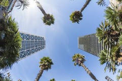 Mapfre tower and Arts Hotel, Olympic port of Barcelona, Spain Stock Image Mapfre tower and Arts Hotel, Olympic port of Barcelona, Spain Stock Image