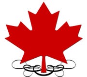 Maple leaf with decorative element