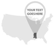 Mappa degli Stati Uniti - MISSISSIPPI con il Pin di posizione su illustrazione di stock Mappa degli Stati Uniti - MISSISSIPPI con il Pin di posizione su illustrazione di stock