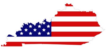 Mappa del Kentucky con la bandiera di U.S.A. - regione centromeridionale orientale degli Stati Uniti Fotografia Stock Libera da Diritti Mappa del Kentucky con la bandiera di U.S.A. - regione centromeridionale orientale degli Stati Uniti Fotografia Stock Libera da Diritti