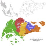 Mappa di Singapore Fotografia Stock Libera da Diritti Mappa di Singapore Fotografia Stock Libera da Diritti