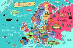 mapy politycznej Europy kontynentalna royalty ilustracja mapy politycznej Europy kontynentalna royalty ilustracja