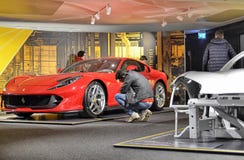 Maranello, Emilia Romagna, Italia Dicembre 2018 Il museo di Ferrari fotografia stock Maranello, Emilia Romagna, Italia Dicembre 2018 Il museo di Ferrari fotografia stock
