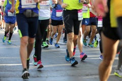 Marathon runners legs only Royalty Free Stock Image Marathon runners legs only Royalty Free Stock Image