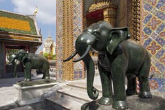 Marble Statues Of Elephants Royalty Free Stock Photos