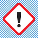 Marca de exclamação, símbolo de advertência do perigo quadrado, ícone do vetor ilustração stock Marca de exclamação, símbolo de advertência do perigo quadrado, ícone do vetor ilustração stock